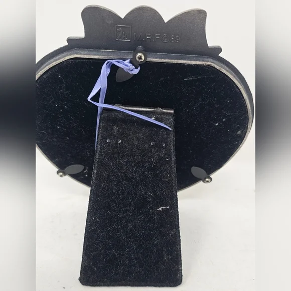 *$OLD*Vintage Silvestri Heart  Metal MRF 89 Small Picture Frame with Faux Pearl - Picture 3 of 9